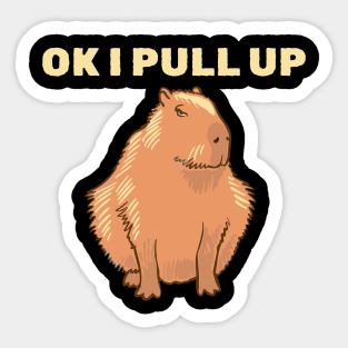 Ok I Pull Up - Capybara Sticker